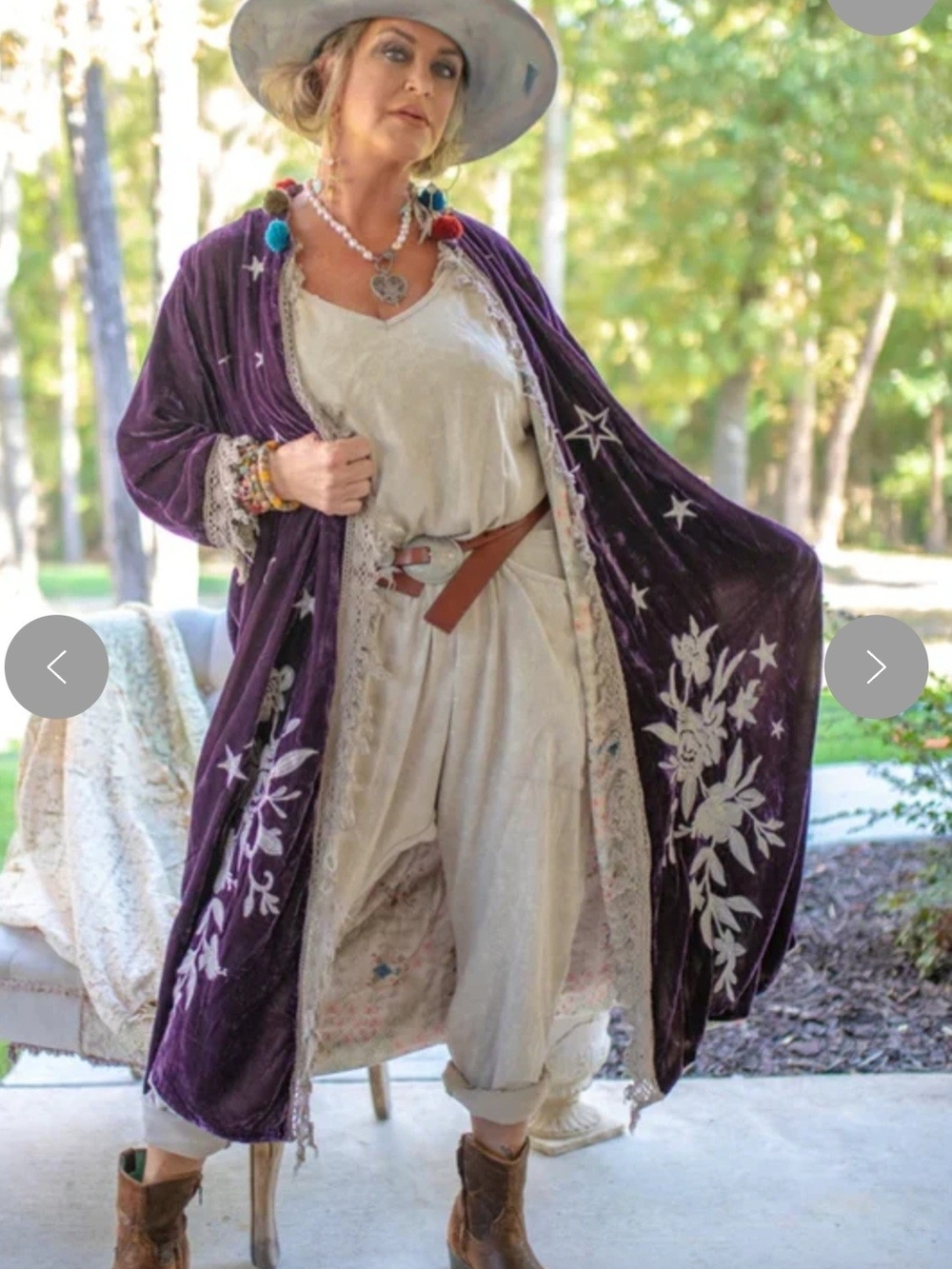 JADED GYPSY MOONLIGHT WALK VELVET DUSTER - Picture 5 of 5